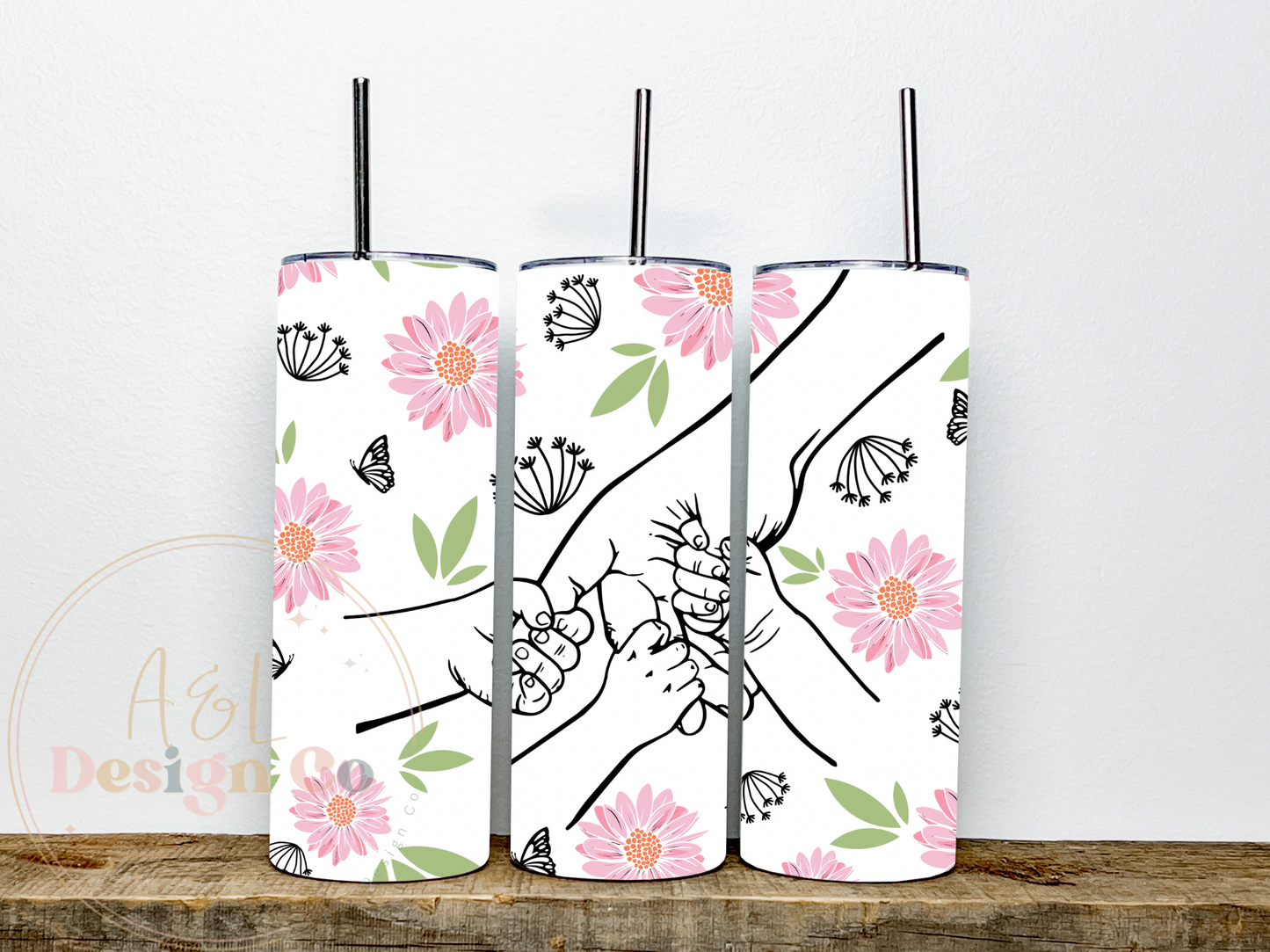 Personalised hand holding tumbler