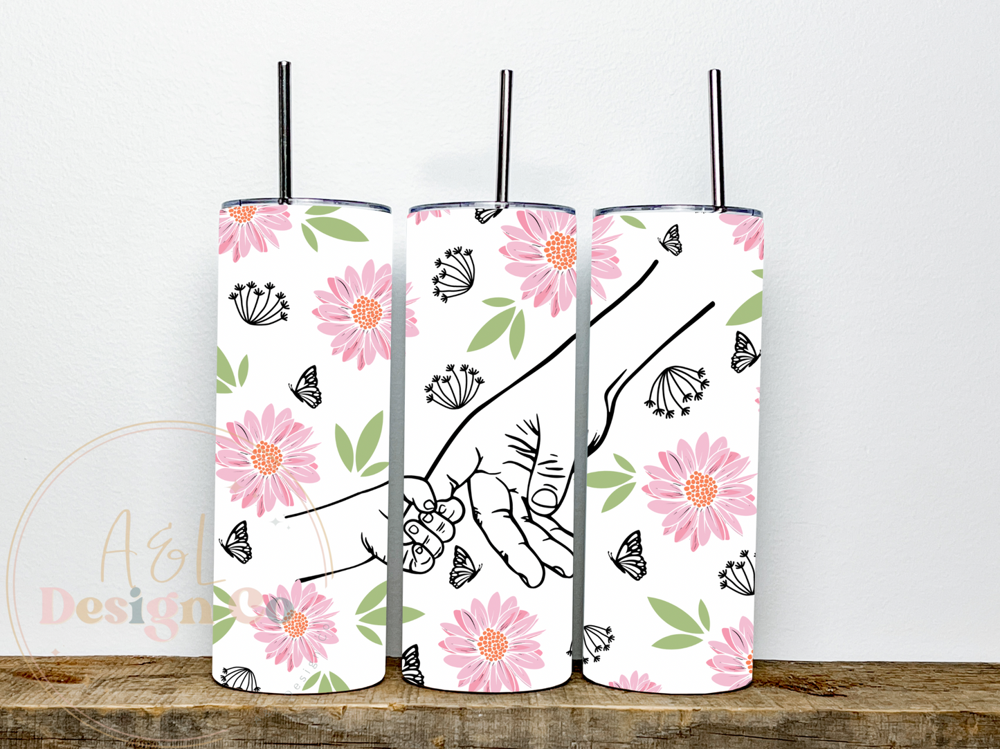 Personalised hand holding tumbler