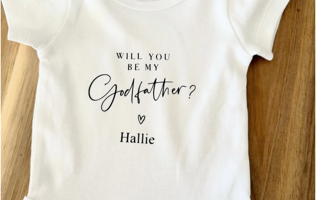 baby onesie - God parents