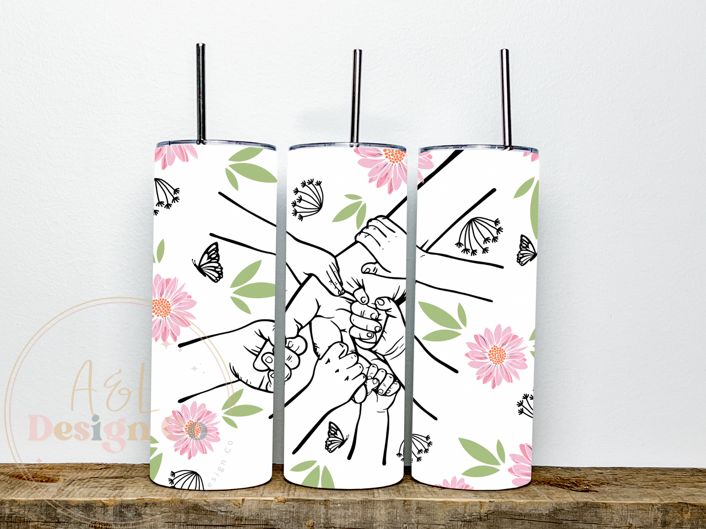 Personalised hand holding tumbler