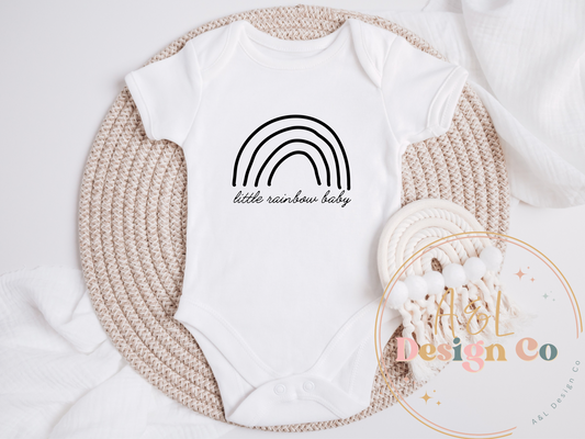 baby onesie - little rainbow baby