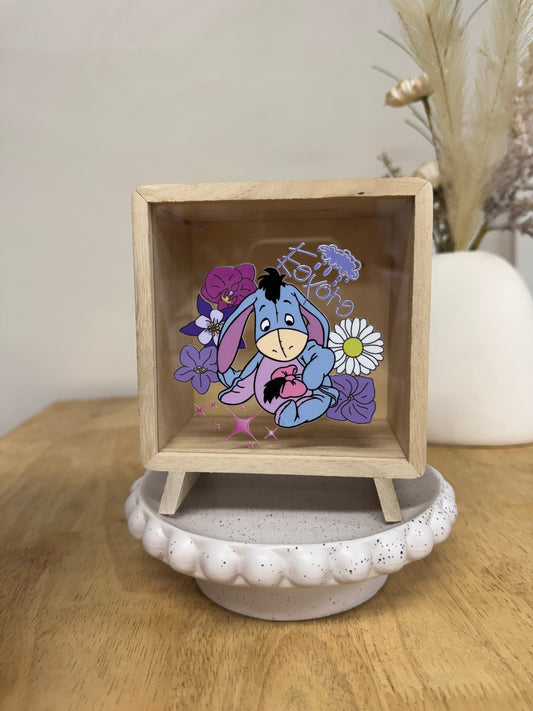 Blue donkey money box