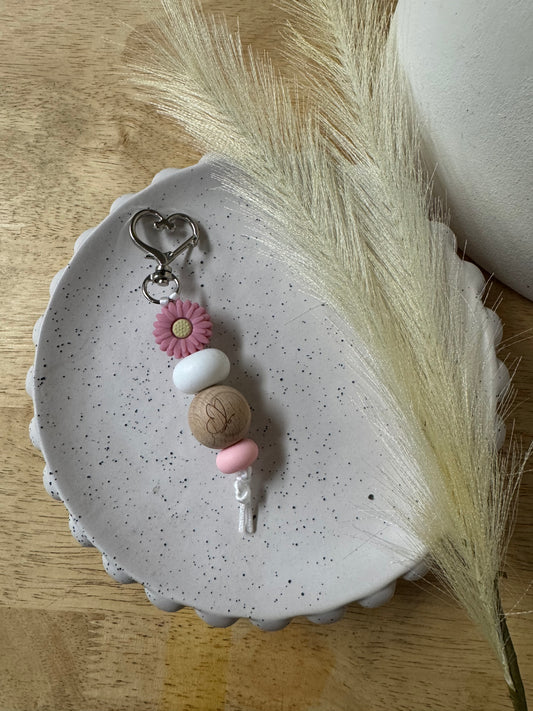 Dusty Rose keychain