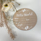 Baby announcement plaque