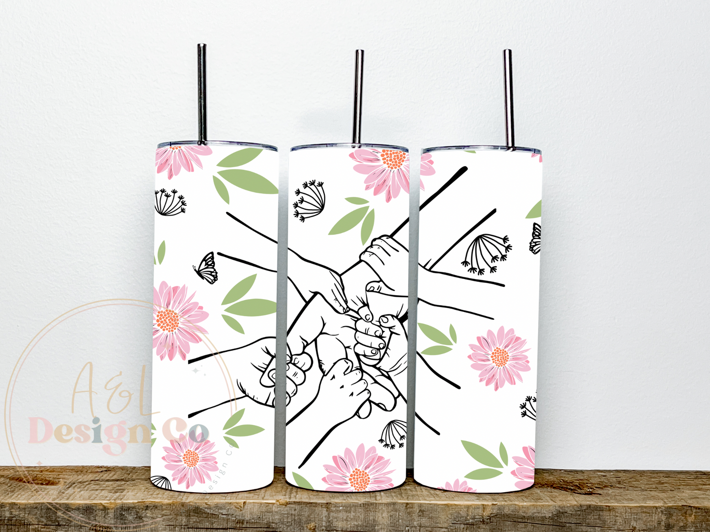 Personalised hand holding tumbler