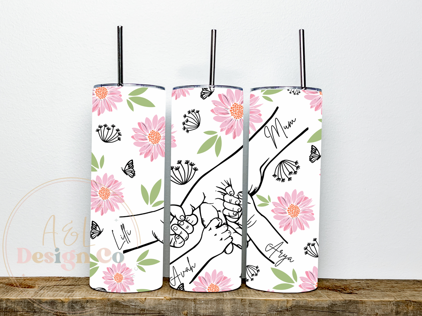 Personalised hand holding tumbler