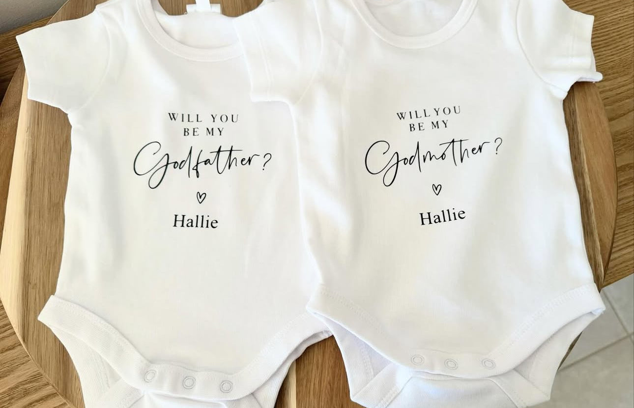 baby onesie - God parents
