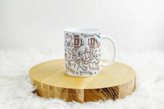 DAD Personalised hand holding mug