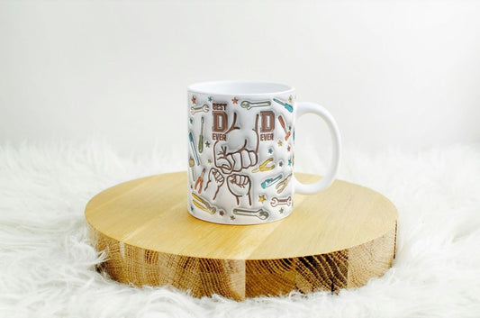 DAD Personalised hand holding mug