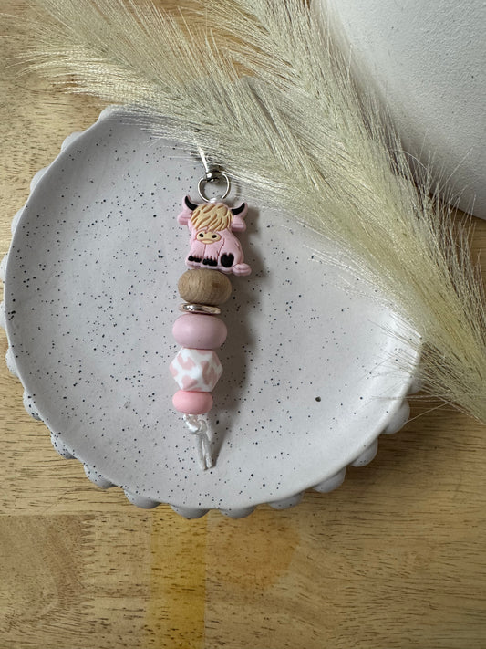 Pink highland cow